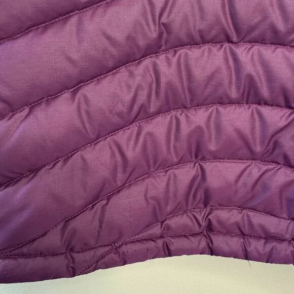 PATAGONIA Goose Down Sweater Jacket Womens XL Purple Puffer Winter Coat Warm - Picture 5 of 15